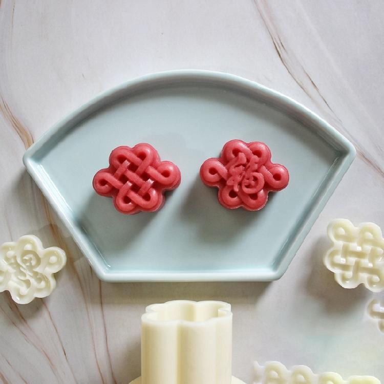 Chinese Knot Mooncakes Mold Festival Dessert Moulds with Stamp Hand Pressed Pastries Mold for Baking Enthusiasts