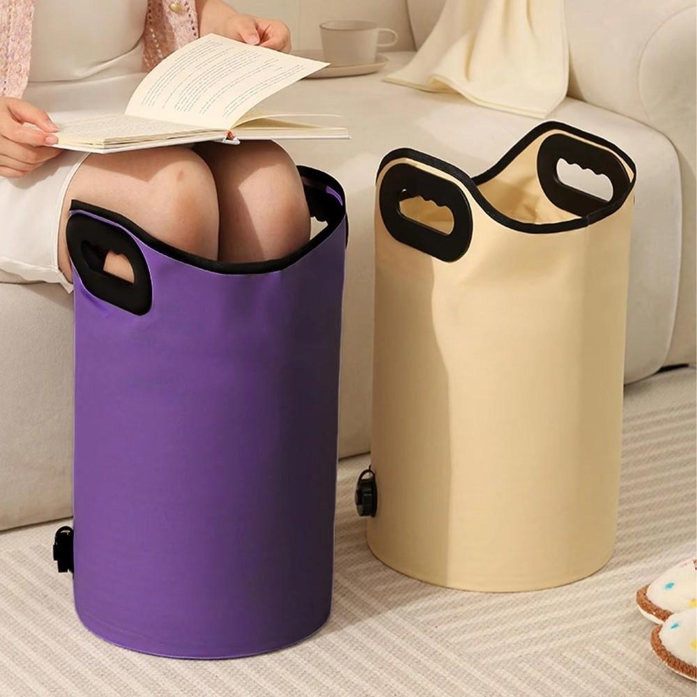 Deep Bucket Foot Bath Bucket Waterproof Drainage Function Foot Bath Bag with Handles Heat Preservation Foot Spa Bath Tub Camping