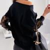 New Lace Patchwork Long Sleeve Women Blouses and Tops Fashion Slash Neck White Shirts for Women Elegant Slim Fit Vintage Solid Office Lady Shirt 26105