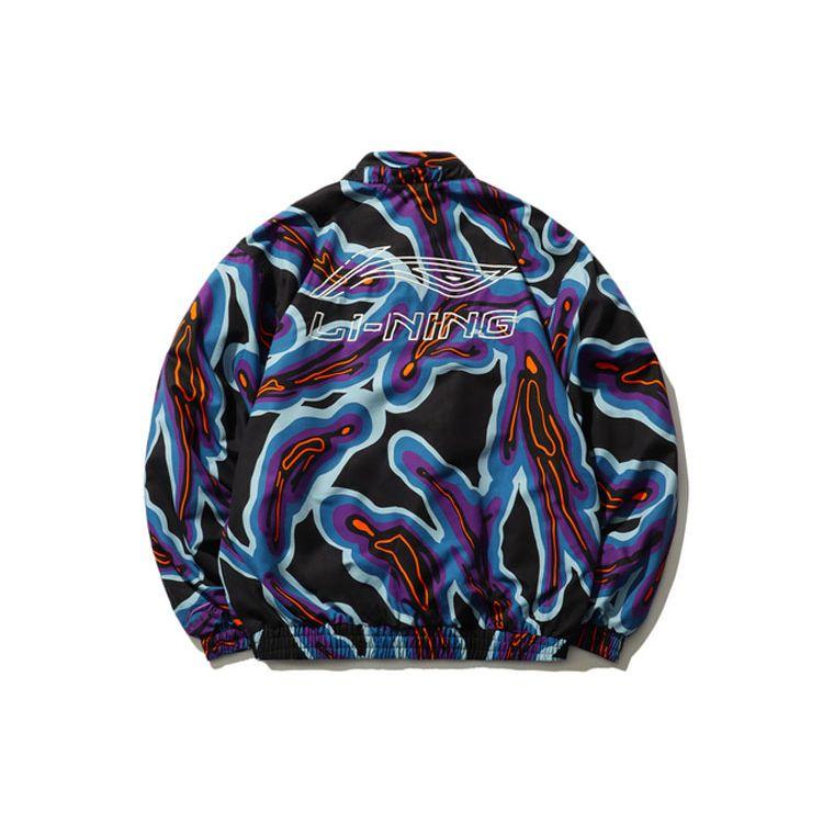 Li-Ning Frühlings-Windbreaker Lockerer Schnitt Mehrfarbig Herren AAER197-1