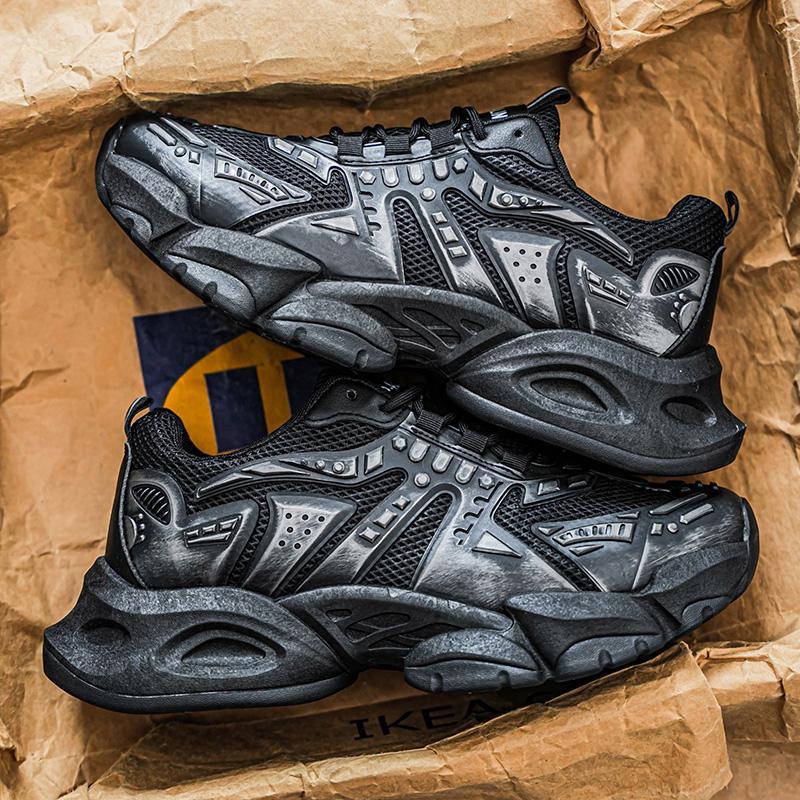 

Autumn and winter new casual men s mesh breathable dad shoes platform heightening fashionable versatile trendy men s shoes sports shoes men 45