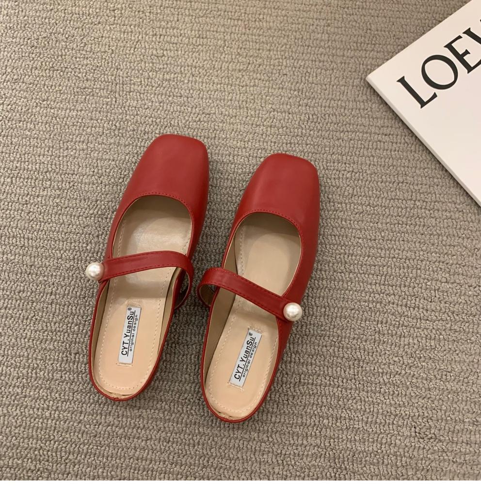 Mode Halbslipper Borken Schuhe für Damen 2024 Frühling Herbst Neue Designerin Lässige Mules Zehensandalen Damen