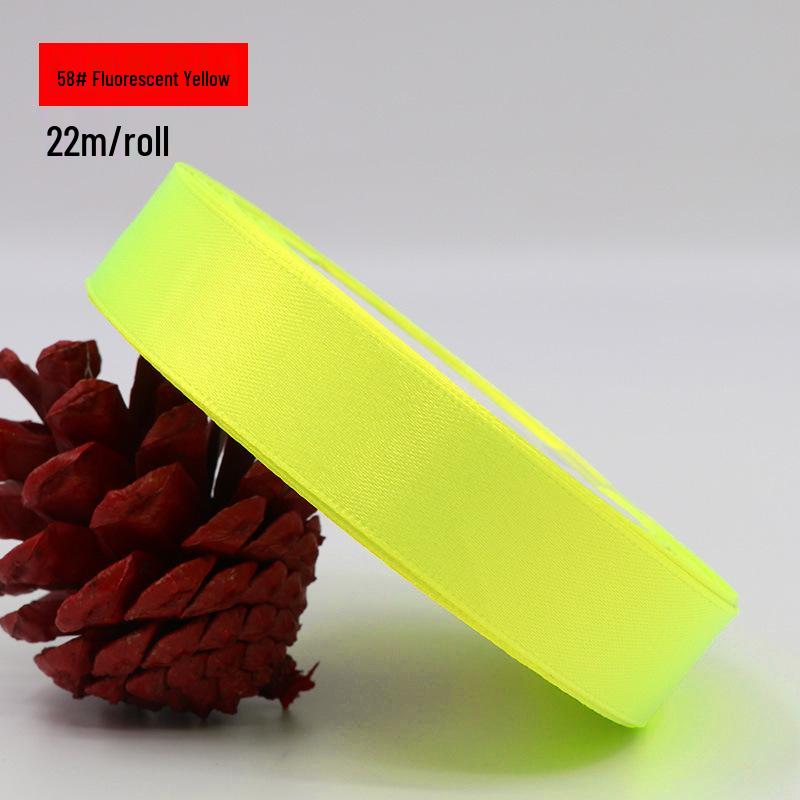 2.5cm Polyester Woven Ribbon for Flower Gift Packaging, Wedding Cakes, and Decorations in Silk Colors