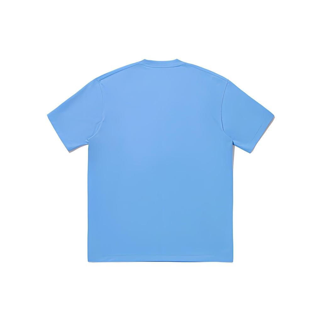 Li Ning Letter Star Print Casual Round Neck Short Sleeve T-Shirt Men Tops Oil-Paint-Blue AHSU265-3