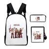 Classic Popular Peculiar Maneskin 3D Print 3pcs/Set pupil School Bags Laptop Daypack Backpack Inclined shoulder bag Pencil Case