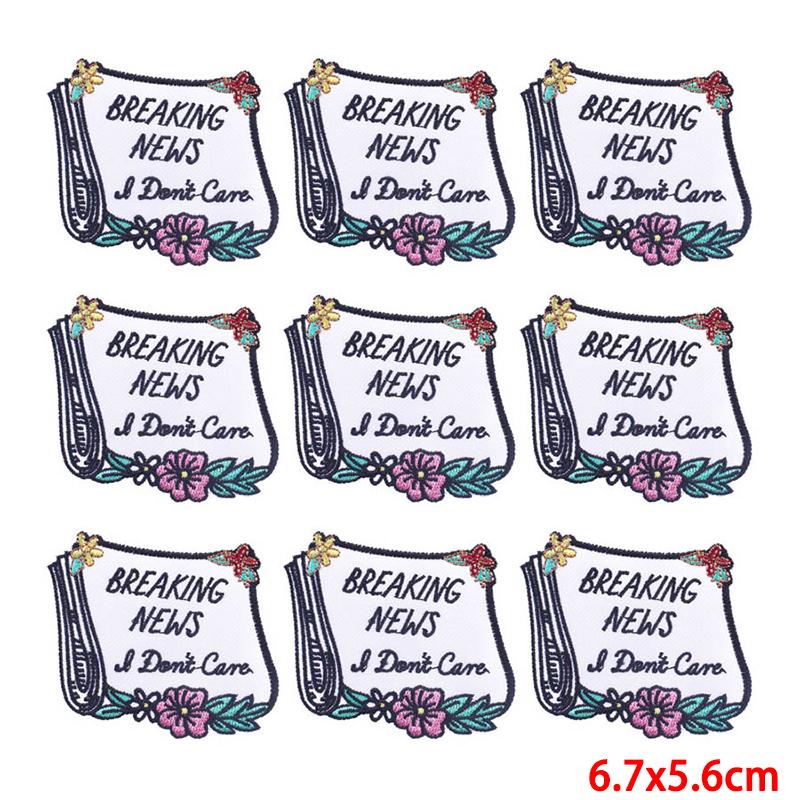 10 Pcs/lot Wholesale Embroidery Patch Iron On Patches For Clothing Patches On Clothes Jackets Decor Applique Sew Supplies