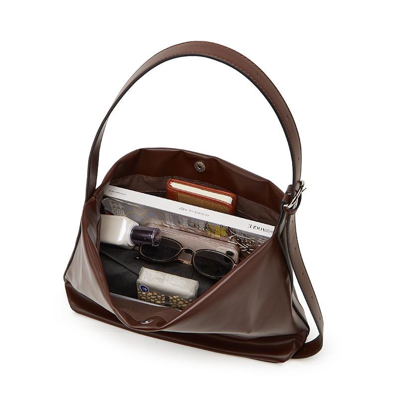 Premium Sense Solid Color Simple Tote Bag Large Capacity Commuting Versatile Portable Women's Bag Casual Shoulder Messenger Bag