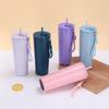 Stainless Steel Vacuum Insulated Travel Mug With Handle Straw 710ml Double Wall Car Cup Outdoor Office Commute