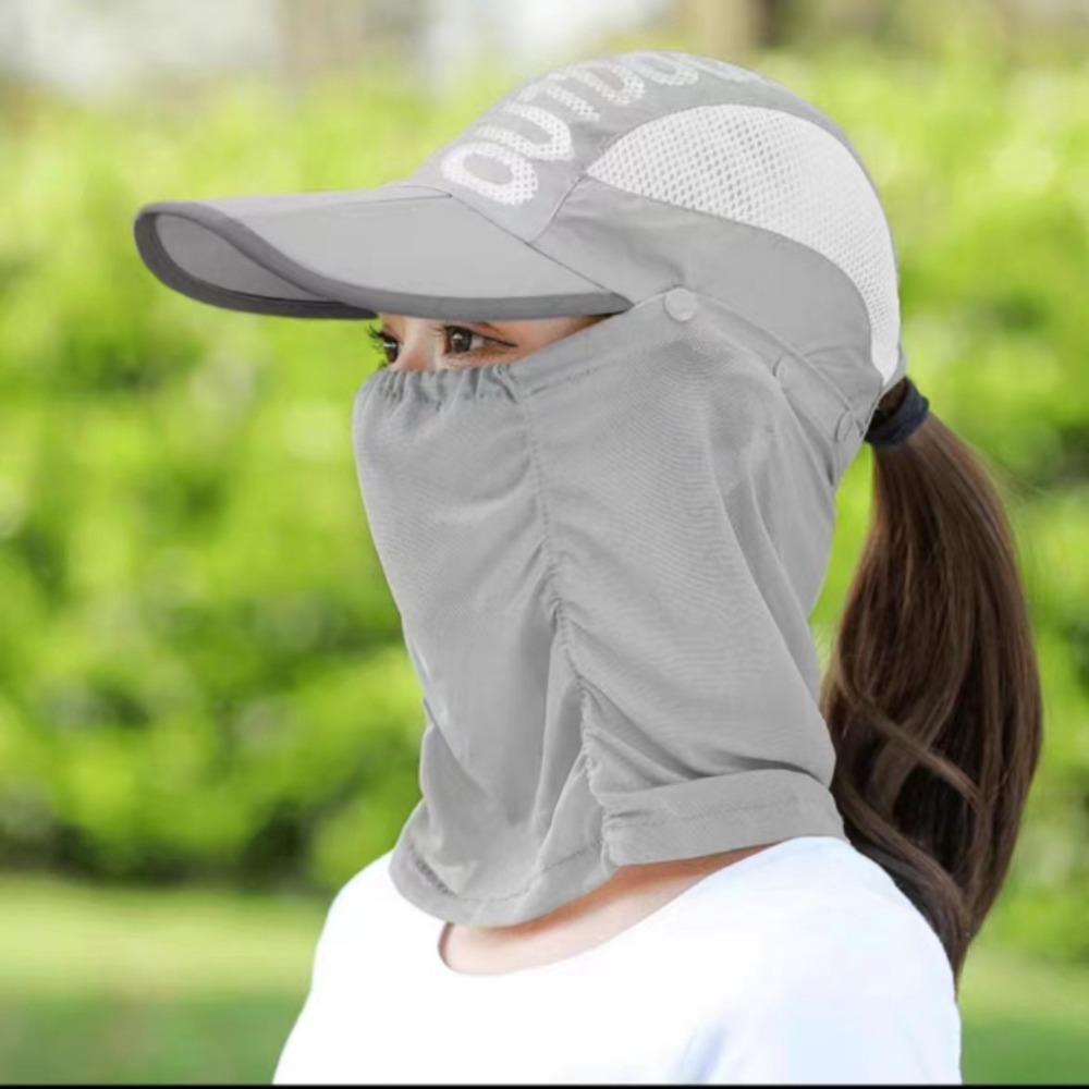 Nackenschutz Nackenschutz Sonnenkappe Abnehmbarer Gesichtsschutz Kappe Kletter-Sonnenhut Outdoor-Sport