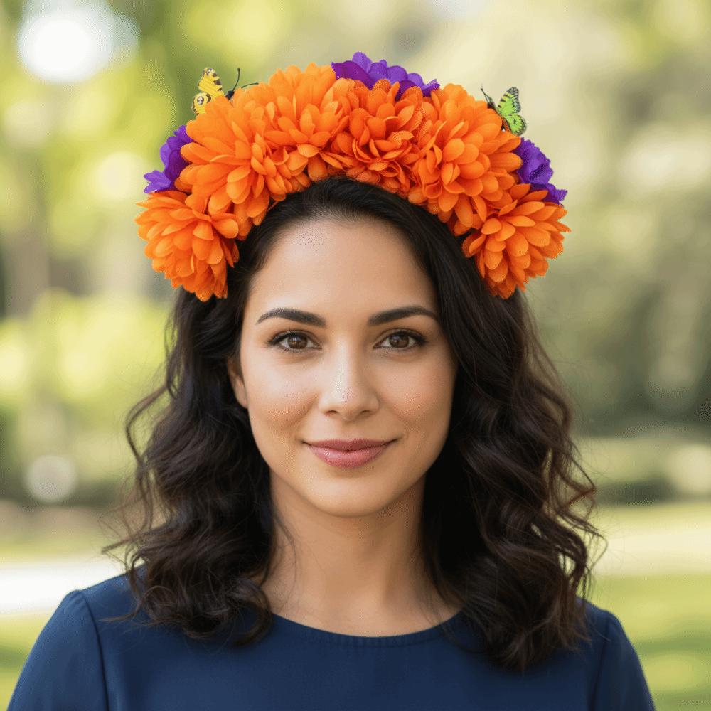 Lightweight Artificial Camellia Headband Comfortable Fabric Headband Halloween