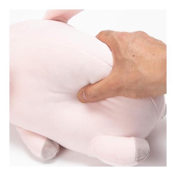 Ribuha Back Bolster Cushion Marshmallow Animal Pig Pinky (total Length Approx. 30cm) Fluffy and Chewy 38983-21