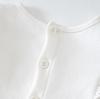 Baby Clothes Clothes Long Sleeve Bodysuit Girls Newborn Baby Preparing for Birth Gift Luxury Ruffle Hair Ornament Lace White 6M [Baby koi]