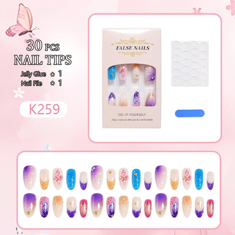 3D Floral Short Almond Nails – Southeast Asia Summer Collection