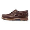 Leather Casual Slip-Resistant Shock-Absorbing Low-Top Sneakers Men Sneakers Brown 30003