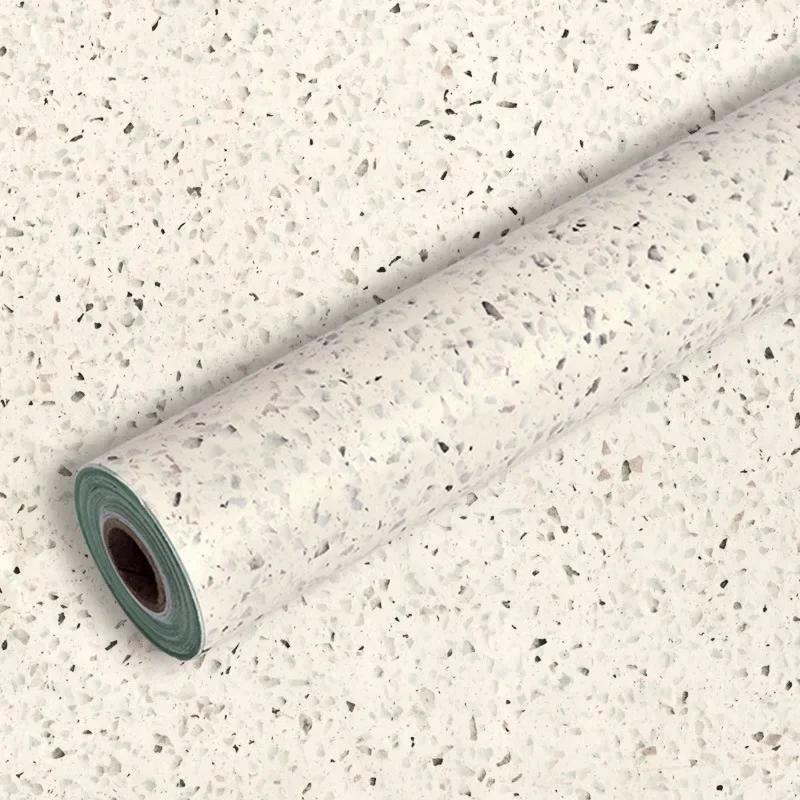 Water and Oil-proof Marble Decor Paper for Kitchen Countertops Vinyl Self Adhesive Removable Wallpaper for Furniture Renovation