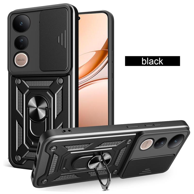 Armor Case For Vivo V50 Lite 5G Cover Lens Protection With Ring Magnetic Holder Coque Fundas Capa