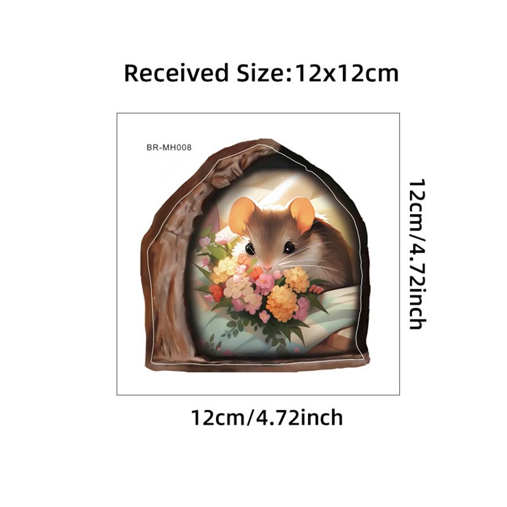 DIY Cartoon Funny Mouse Hole Wall Stickers Home Decoration Cute Animal Waterproof Decals Kid Bedroom Living Room Wallpaper Decor