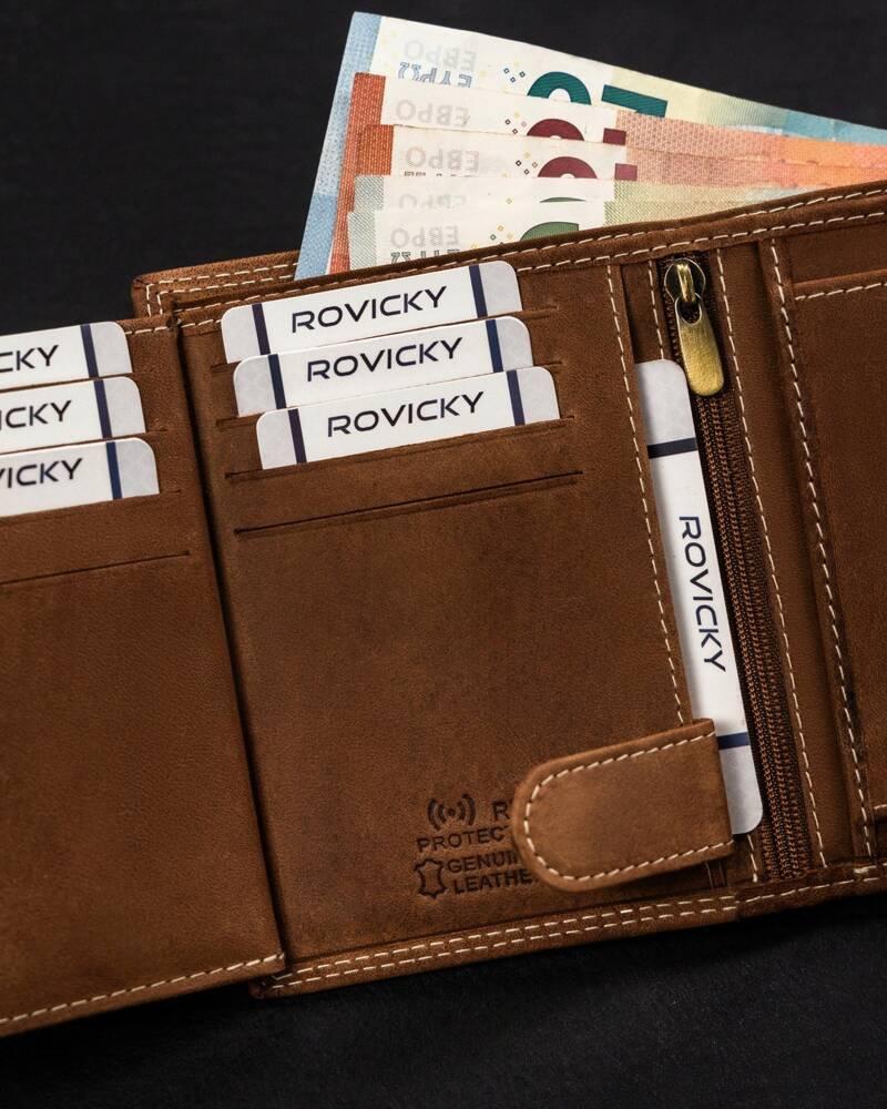 Large, Vertical Men's Wallet Made of Genuine Leather - Always Wild