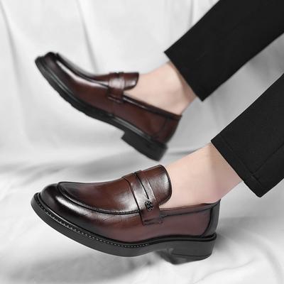 Herren-Loafer mit weicher Oberfläche, bequem, braun, Mokassin, Business, formelle Oxford-Schuhe, Markendesigner, Lederschuhe, Hochzeit, Freizeitschuh