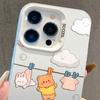 Silver Cartoon Bear iPhone Case for iPhone 13/14/15 Pro Max/16 Pro/17