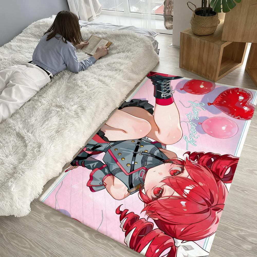 K-Kasane Teto Pink American Floor Mat Soft Thickened Absorbent Non-Slip Bedroom Living Room Door Mat Home Decor Flannel Rugs