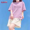Baleno Women's 2026 Summer Pure Cotton Short Sleeve & Shorts Set