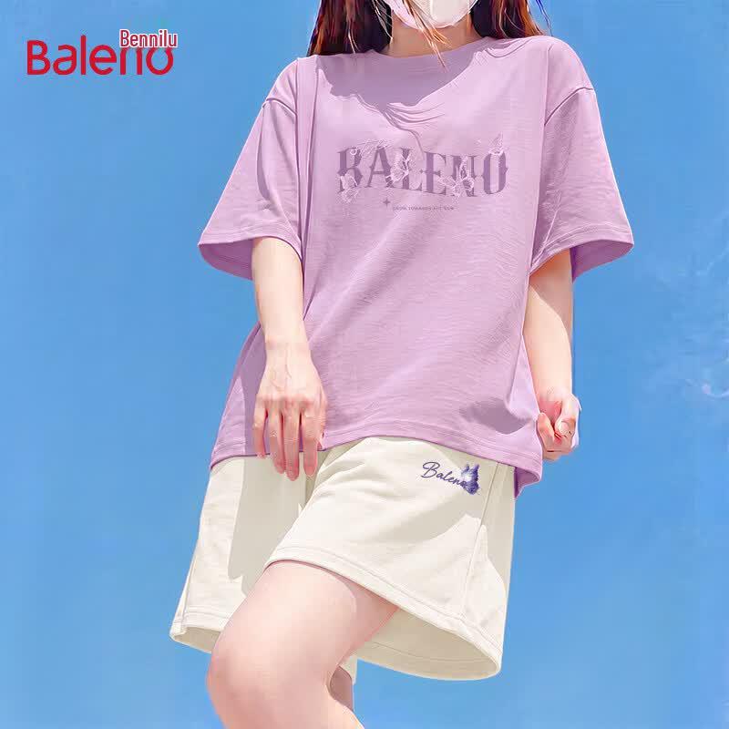 Baleno Women's 2026 Summer Pure Cotton Short Sleeve & Shorts Set