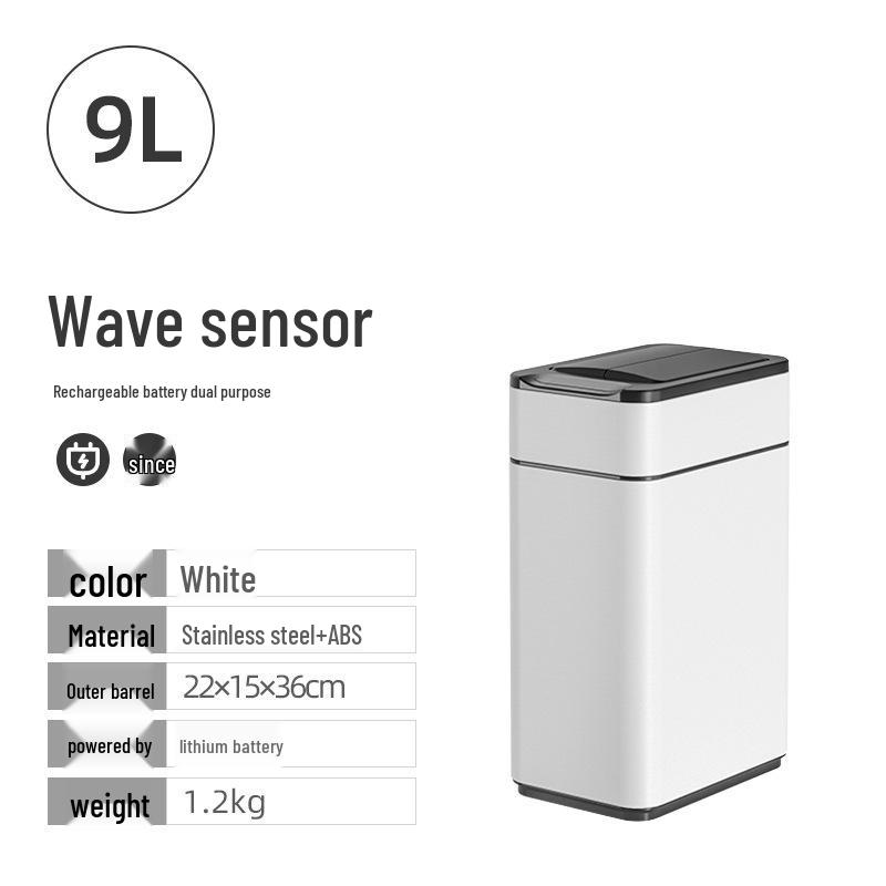 Automatic Large Smart Sensor Trash Can with Lid for Kitchen, Bathroom, Office, and Living Room