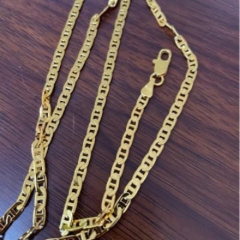 2026 Jewelry Plated 925 Silver 3.5mm Gold Sun Necklace Bracelet Set 20CM*45CM