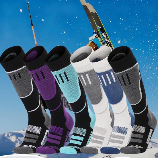 Yousheng Stretchy Ski Socks Men Women Knee High Thermal Athletic Socks Compression Shock Absorption Winter Socks for Snowboarding Hiking Hunting