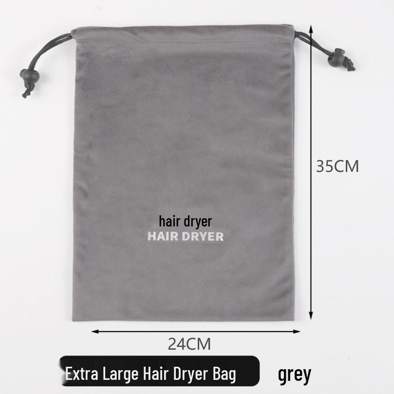 Custom Black Velvet Hair Dryer Storage Bag - Dustproof for Hotels & B&Bs