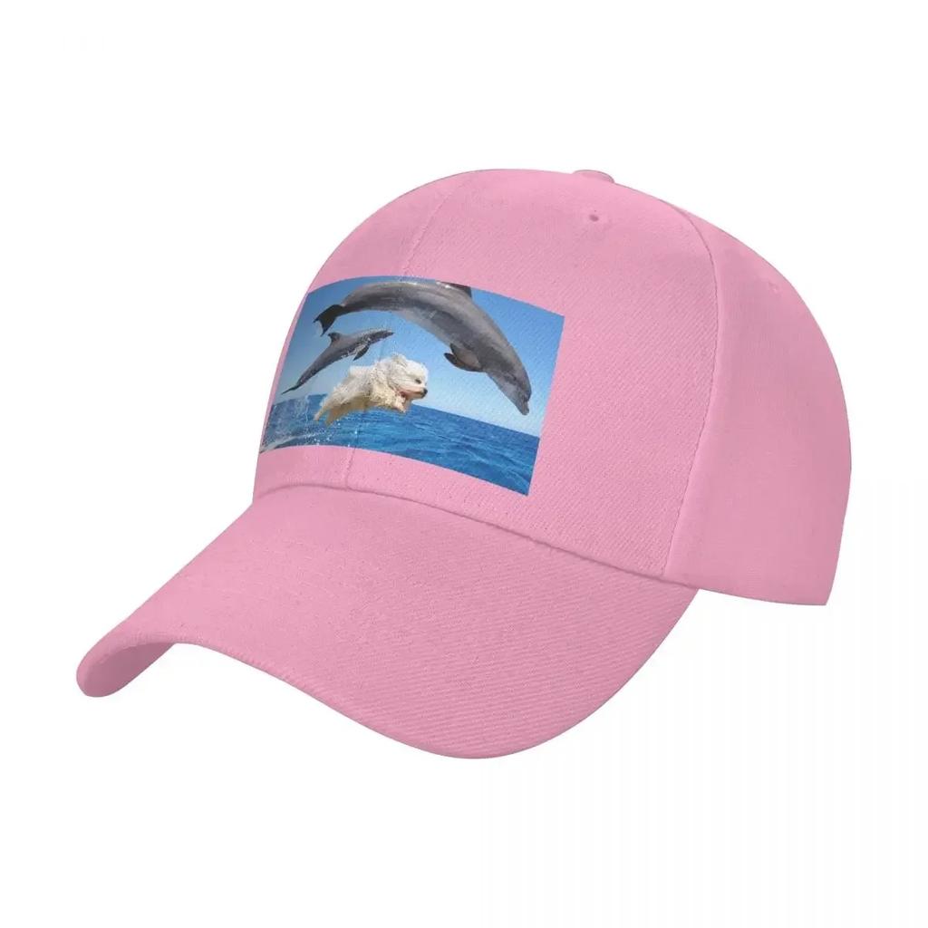Dogs and Dolphins Baseball Cap New In The Hat Visor Rave Unisex Golf Wear Womens