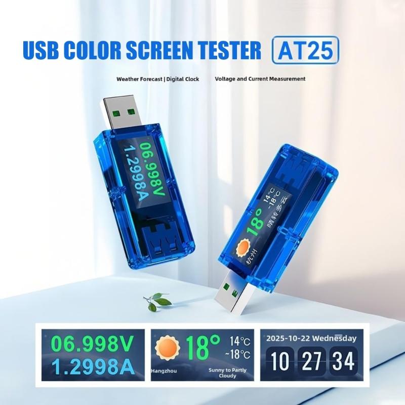 Universal USB Charging Tester USB Current Voltages Tester Compatible for Ensuring Optimal Charging Performances