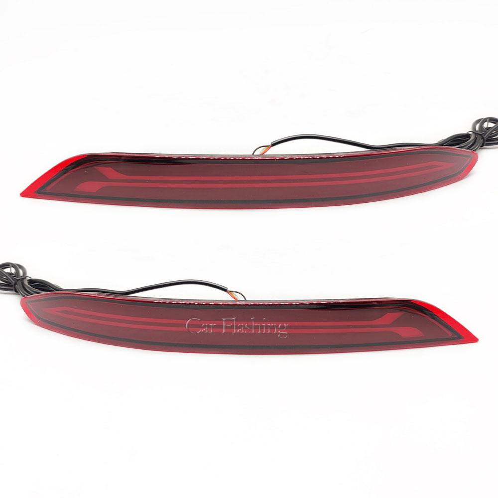 2PCS Led Rear Bumper Reflector Lights For Volkswagen Sagitar MK7 Car Driving Brake Turn Signal Light 12V