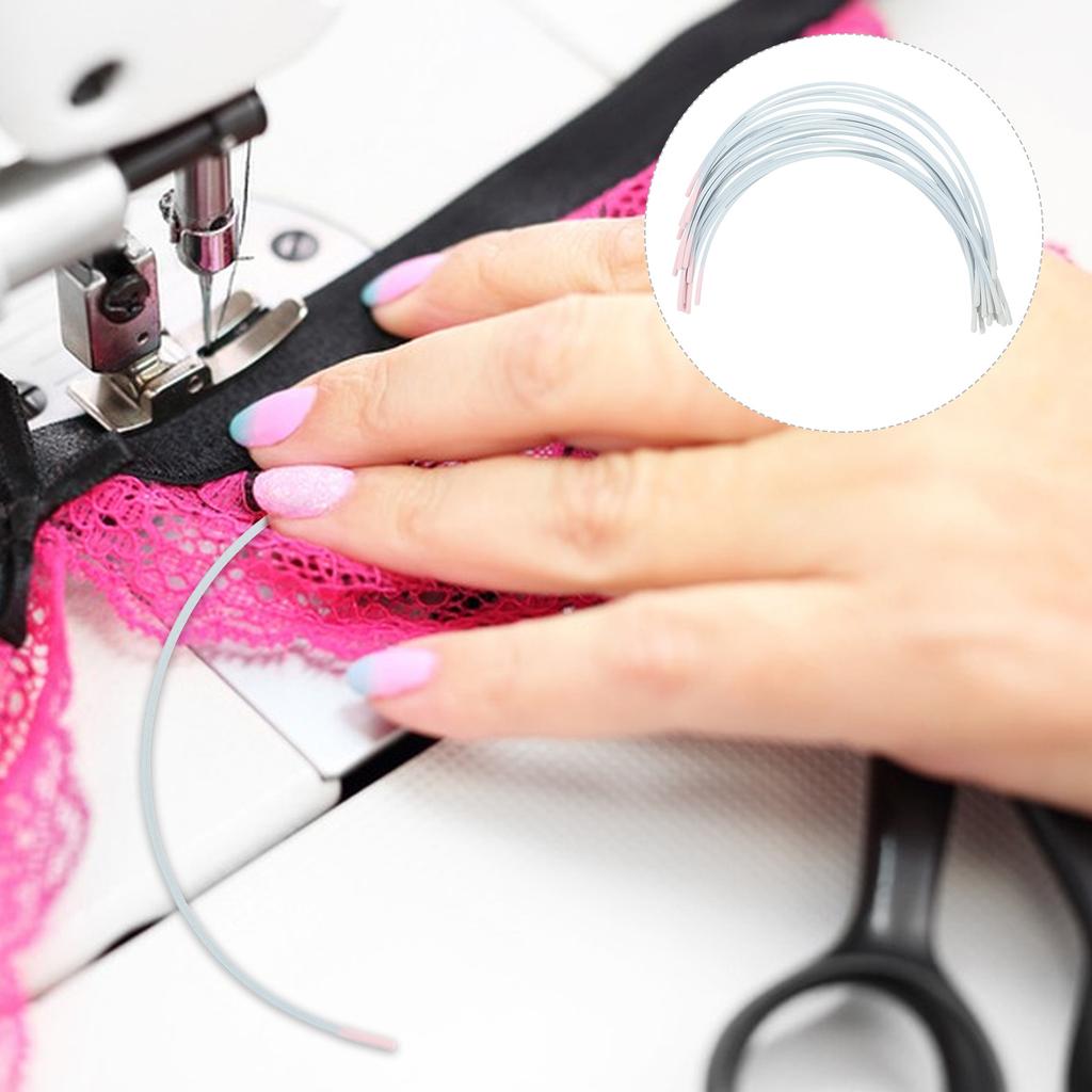 10 Paar Bügel für BHs Bügelersatz mit Stahlringstütze Metall