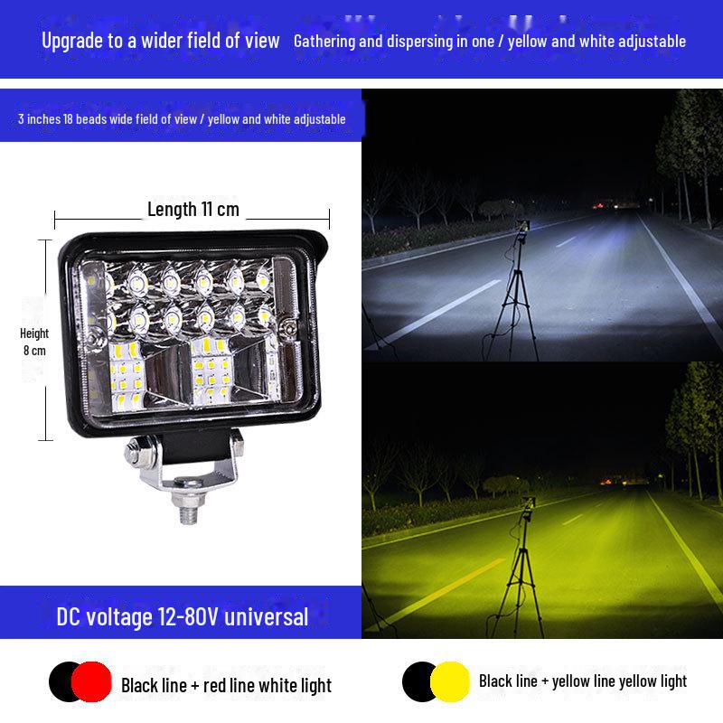 

Светодиодный прожектор 12-24 В для грузовиков, экскаваторов, сельскохозяйственной техники, погрузчиков - модификация фар, заднего хода, противотуманных фар. Single Pack