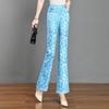 Elastic Waist Women's Plaid Micro Flare Pants - Summer Versatile 2025 Slimming Bodycon Stretchy Fashion.