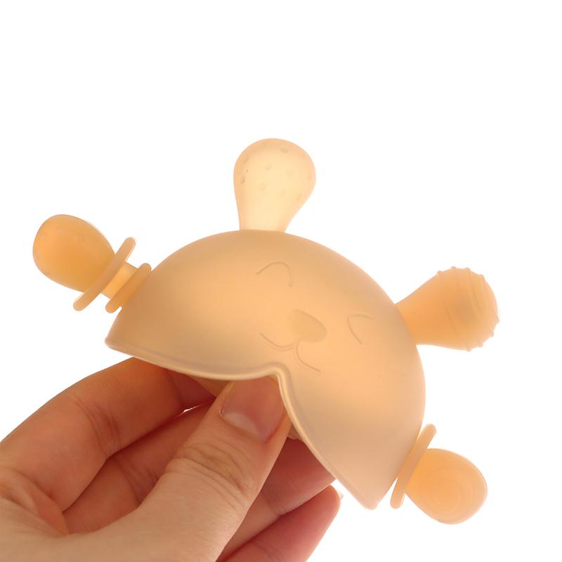 1 Set Kleinkind Beißring Baby Zahnungsgel Silikon Beißlöffel Lebensmittelecht Sicher zum Kochen und Einfrieren