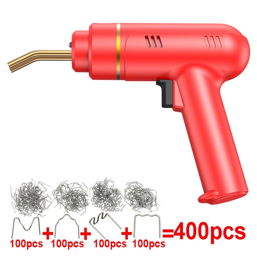 200W Cordless Plastic Welder Plastic Weld Kit with 4 Tpyes Hot Staples Plastic Welding Machine Tool 5.0Ah Rechargeable Battery