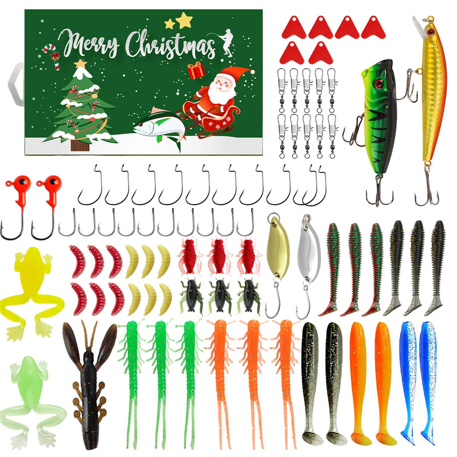 

Адвент-календарь для рыбалки, обратный отсчет, рыболовные снасти, адвент-календарь для рыб, взрослых мужчин, подростков, мальчиков, 2024 год, сюрприз-подарок One Size зелёный