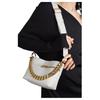 TF Embossed Craft Gold Hardware Chain Decoration Calfskin Leather Medium Shoulder Crossbody Tote Bag Women handbags White JVM1636696967489