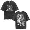 2026 Anime Le Bizzarre Avventure di JoJo Jotaro Kujo Vintage Lavaggio Acido Magliette Uomo Donna Cotone Casual Maniche Corte Magliette Streetwear