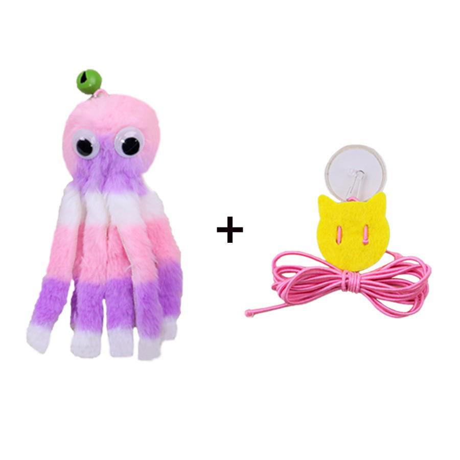 Bite-Resistant Cat Teaser with Feather & Catnip - Hanging Self-Play Toy for Kittens