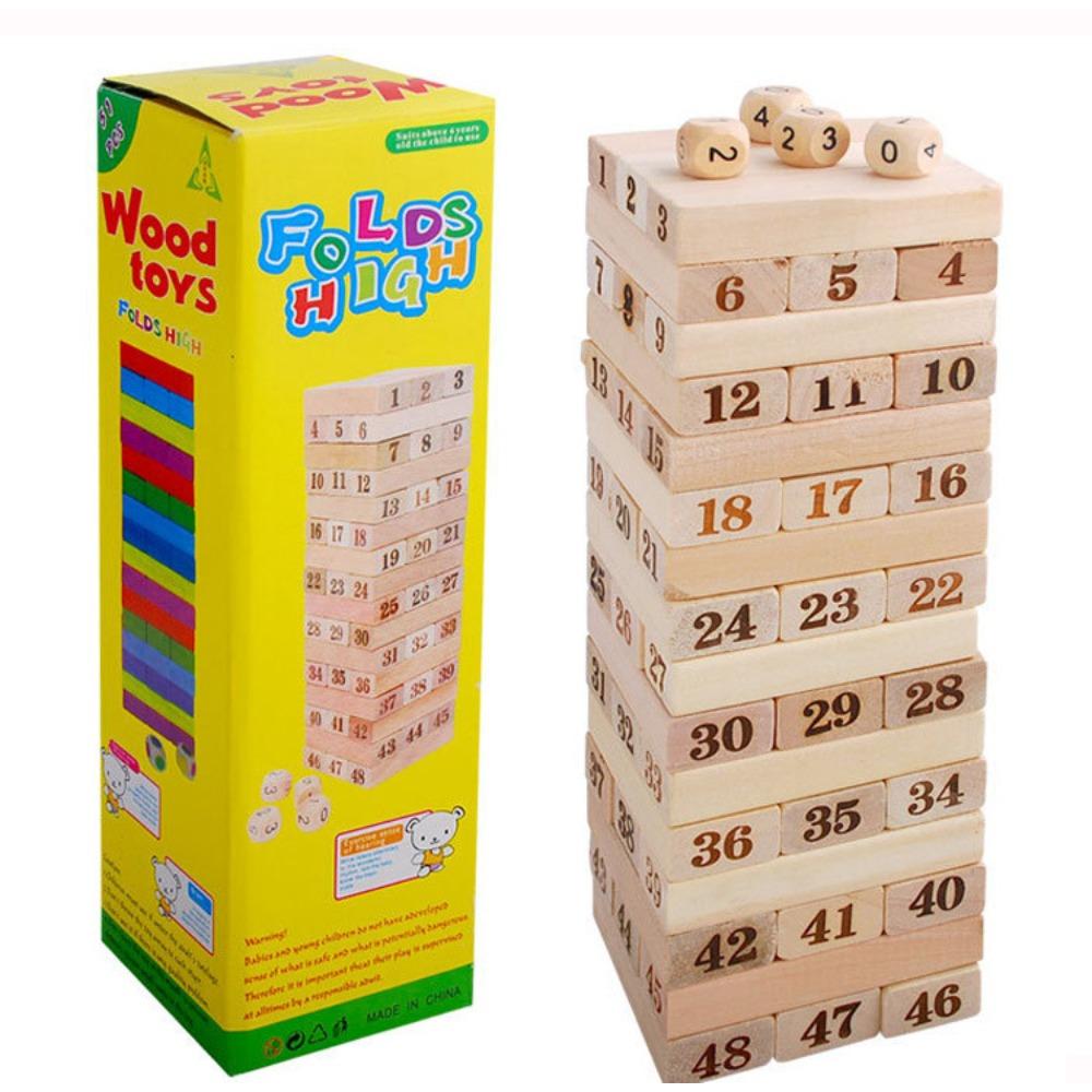 

48 large digital layer laminated log building block stacked high color stacked music stacked music casual wooden toys