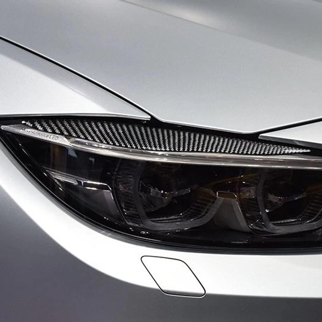Karbonová vlákna Pasuje na BMW F32/F33/F36 2012-2017,F80 M3 F82/F83 M4 2014-2016 | Dekorativní nálepky na kryty víček světlometů | Dekorativní nálepky na exteriér | Silné