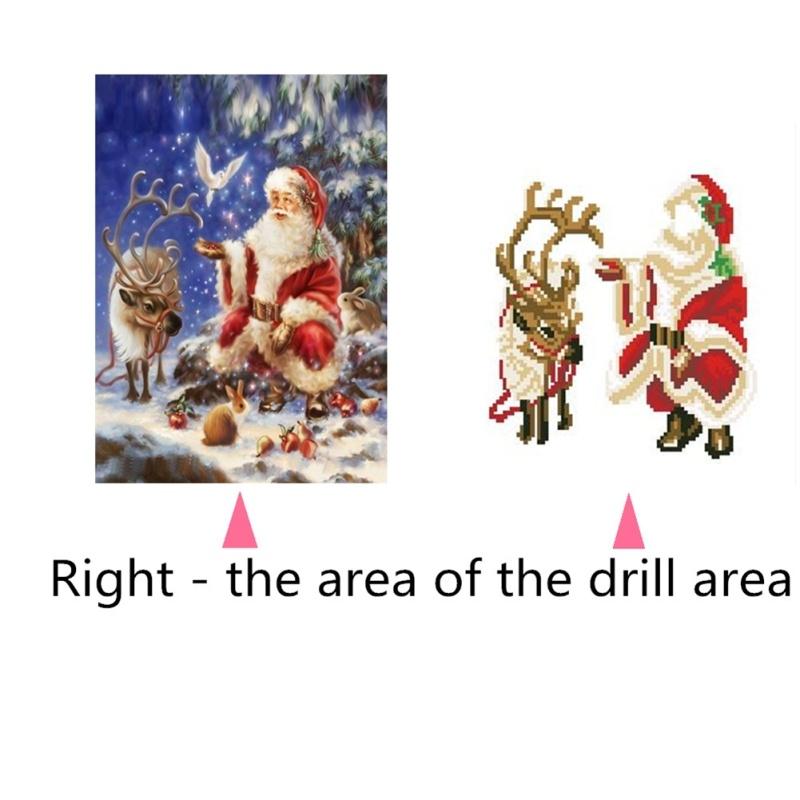 Santa Claus Diamond Embroidery Mosaic Crystal 5D Cross Stitch Diamond Painting DIY Wall Sticker