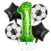 5pcs 40inch Pixel Number Balloons Set/Soccer Theme Birthday Balloons with Helium Valve/Aluminum Film Material/Ideal for Birthday