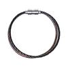 Jbans Classic Slim Double Line Leather Bracelet (C1902-Ac568Br)