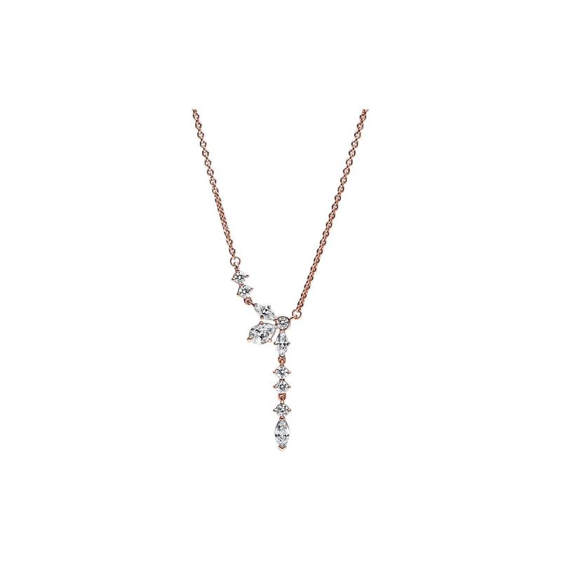 Pandora TIMELESS Exquisite sparkling flower specimen necklace for women 382386C01