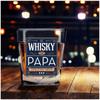 Les Trésors De Lily [A2085] - Blue 'Le Whiskey De Papa' Whiskey Glass - 85x55 Mm